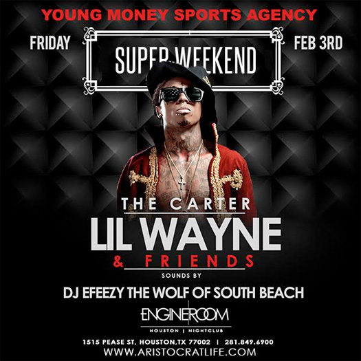 Lil Wayne To Host An Event At Engine Room Nightclub In Houston For Super Bowl Weekend