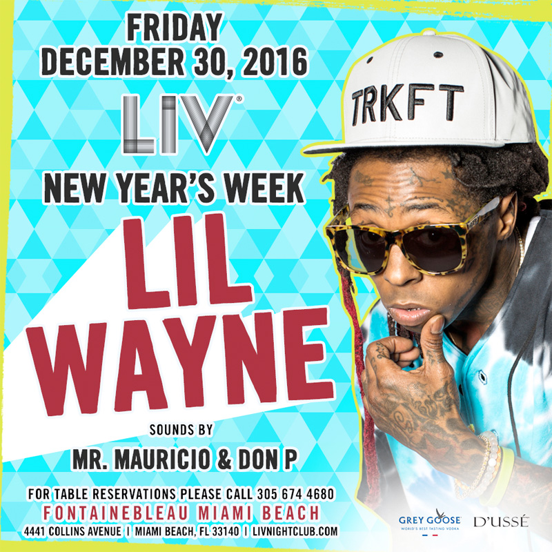 Lil Wayne To Host A New Year's Weekend Party At LIV Nightclub In Miami