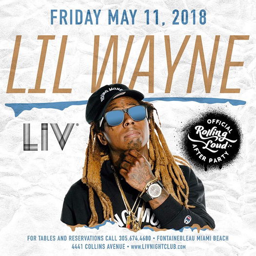 Lil Wayne To Host An Official 2018 Rolling Loud Music Festival After Party