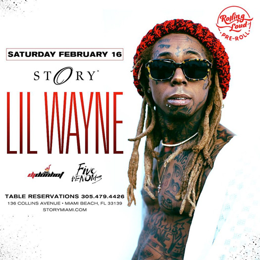 Lil Wayne To Host A Pre Roll Party At STORY Nightclub In Miami