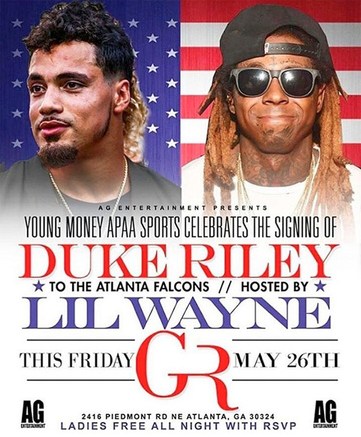 Lil Wayne To Host A Signing Party For Duke Riley At Gold Room Nightclub In Atlanta