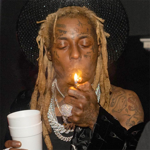 Lil Wayne Hosts A Halloween Party In Miami, Debuts New Face Tattoos