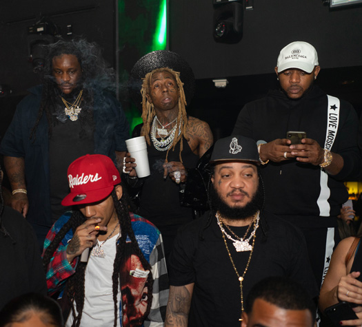 Lil Wayne Hosts A Halloween Party In Miami, Debuts New Face Tattoos