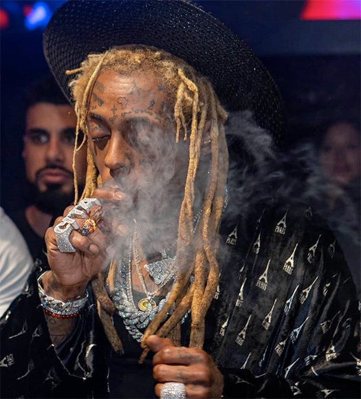 Lil Wayne Hosts A Halloween Party In Miami, Debuts New Face Tattoos