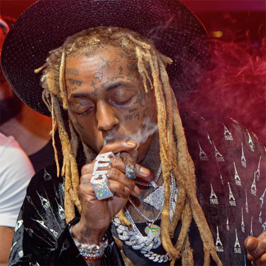 Lil Wayne Hosts A Halloween Party In Miami, Debuts New Face Tattoos