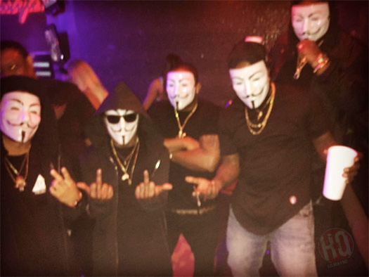 Lil Wayne Attends IVY Nightclub In Miami For Halloween, Wears A Guy Fawkes Mask