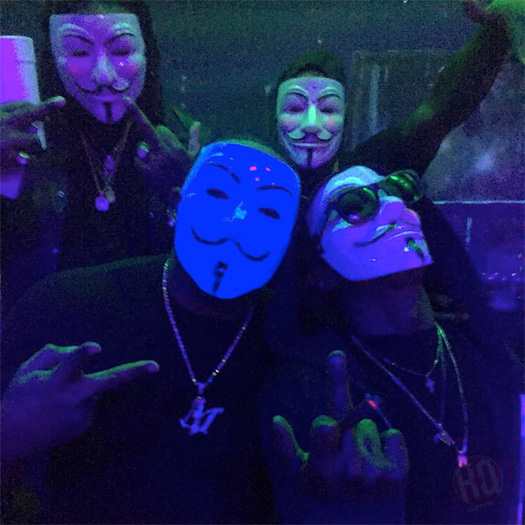 Lil Wayne Attends IVY Nightclub In Miami For Halloween, Wears A Guy Fawkes Mask