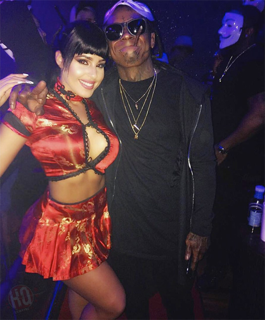 Lil Wayne Attends IVY Nightclub In Miami For Halloween, Wears A Guy Fawkes Mask