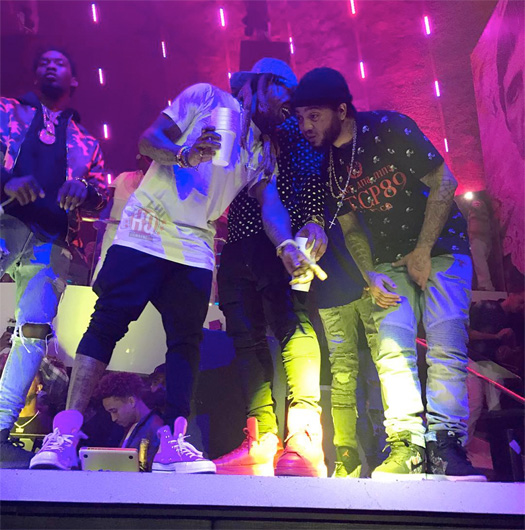 Lil Wayne Jams Out To Migos Performing Bad And Boujee Live At LIV Nightclub