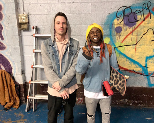 Jordan Garland Hangs Out & Skates With Lil Wayne In Detroit