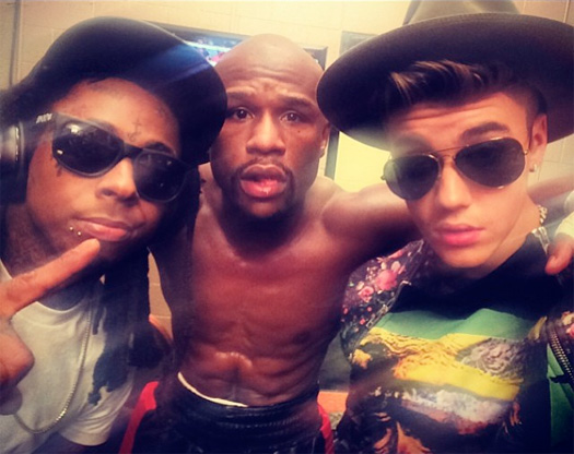 Lil Wayne Performs Believe Me As Him & Justin Bieber Walk Floyd Mayweather To The Ring