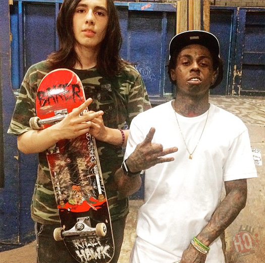 Lil Wayne Has A Late Night Skating Session At Milwaukee Four Seasons Skatepark