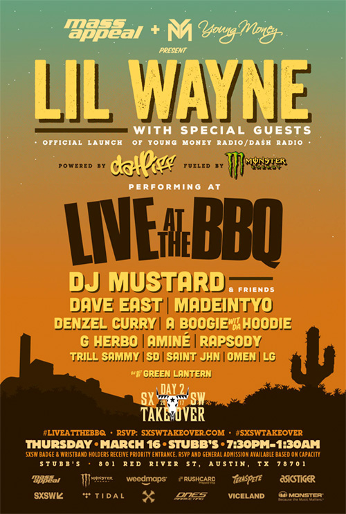 Lil Wayne To Launch His Young Money Radio Show During MASS APPEAL 2017 Live At The BBQ At SXSW