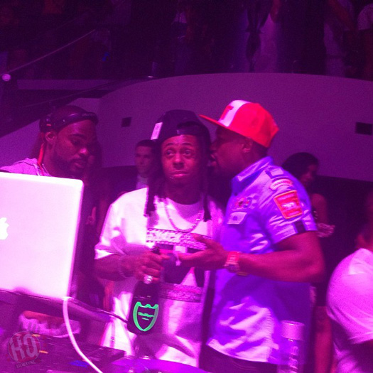 Lil Wayne Parties At LIV Nightclub With Floyd Mayweather & Christina Milian