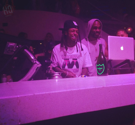 Lil Wayne Parties At LIV Nightclub With Floyd Mayweather & Christina Milian