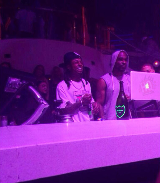 Lil Wayne Parties At LIV Nightclub With Floyd Mayweather & Christina Milian