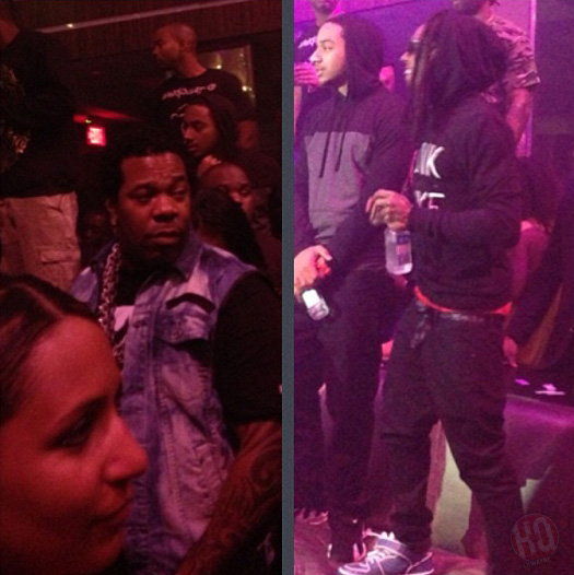 Lil Wayne Parties At LIV Nightclub In Miami With Busta Rhymes, Euro & DJ Scoob Doo