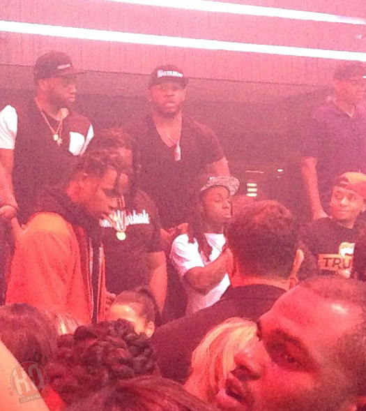 Lil Wayne Attends LIV Nightclub For The Game Album Release Party With Travis Scott, Kirko Bangz & Others