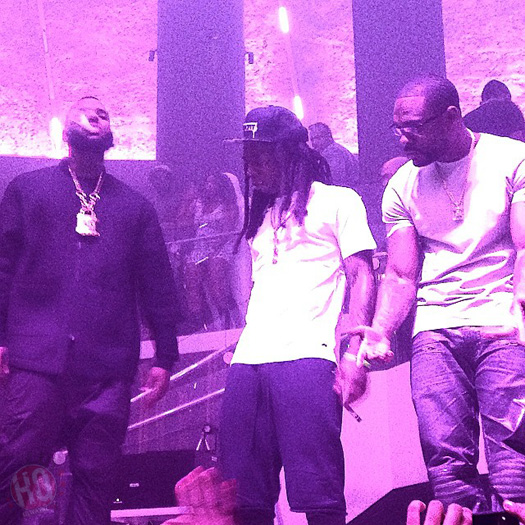 Lil Wayne Attends LIV Nightclub For The Game Album Release Party With Travis Scott, Kirko Bangz & Others