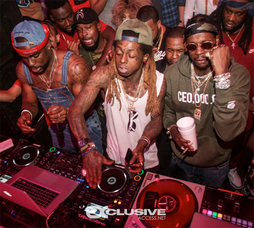 Lil Wayne Parties At LIV Nightclub In Miami With Jeezy, 2 Chainz & More