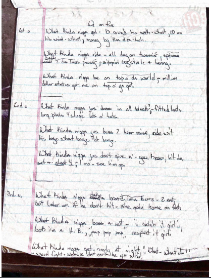 Lil Wayne Lost Handwritten Lyrics From 1999 On Sale For $250,000