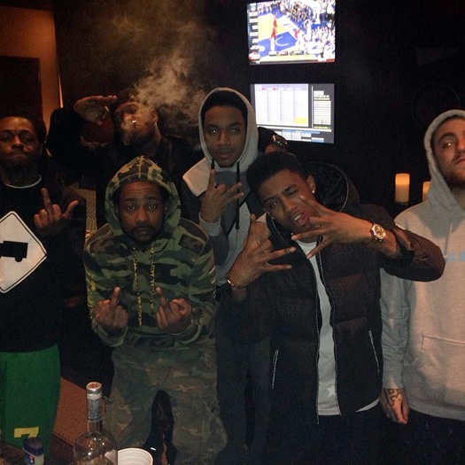 Lil Wayne, Mac Miller, Birdman, Euro & Lil Twist Hit Up The Studio