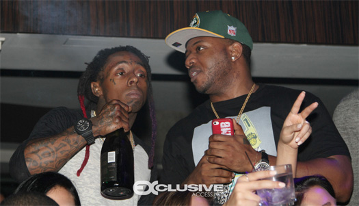 Lil Wayne & Mack Maine Attend LIV Nightclub In Miami On March 8th