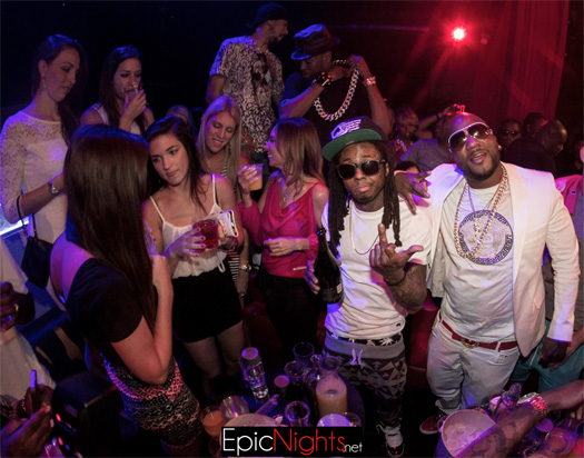 Lil Wayne Attends Mayweather vs Maidana Fight After Party With Young Jeezy & 2 Chainz