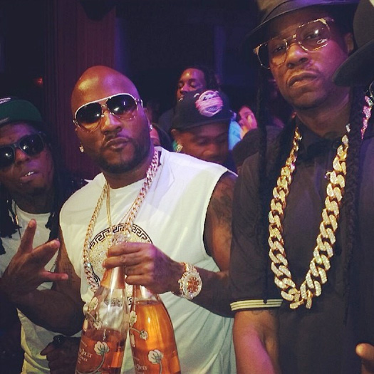 Lil Wayne Attends Mayweather vs Maidana Fight After Party With Young Jeezy & 2 Chainz