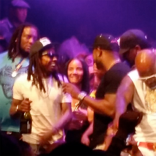 Lil Wayne Attends Mayweather vs Maidana Fight After Party With Young Jeezy & 2 Chainz
