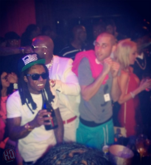 Lil Wayne Attends Mayweather vs Maidana Fight After Party With Young Jeezy & 2 Chainz