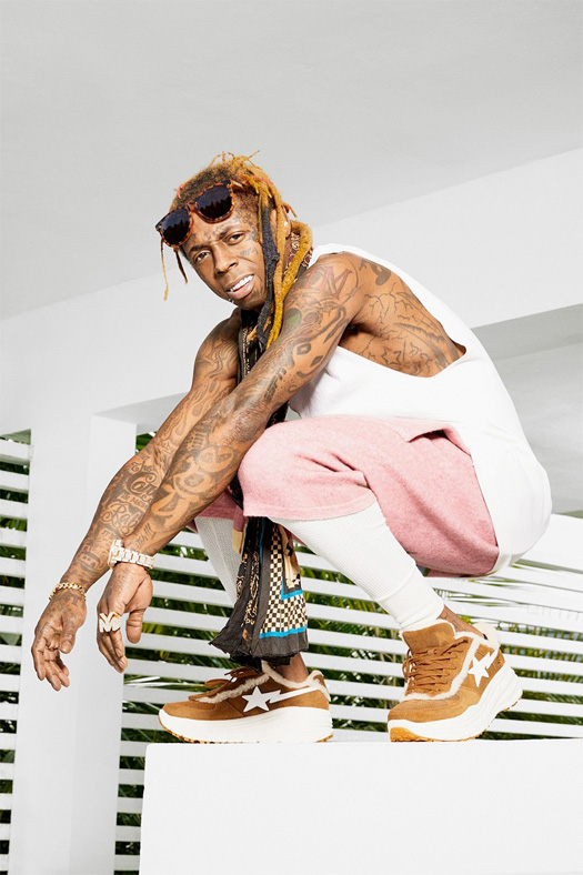 Lil Wayne Models BAPE & UGG New Campaign For Sheepskin Slides & Sneakers