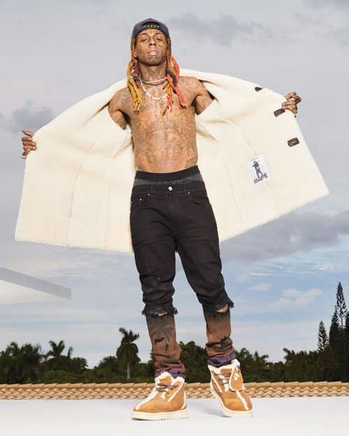 Lil Wayne Models The BAPE x UGG SS19 Campaign