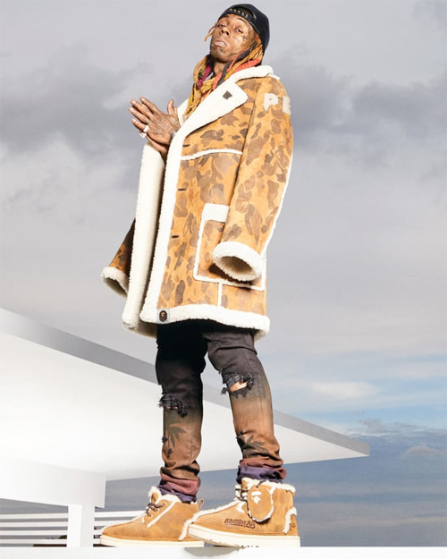 Lil Wayne Models The BAPE x UGG SS19 Campaign