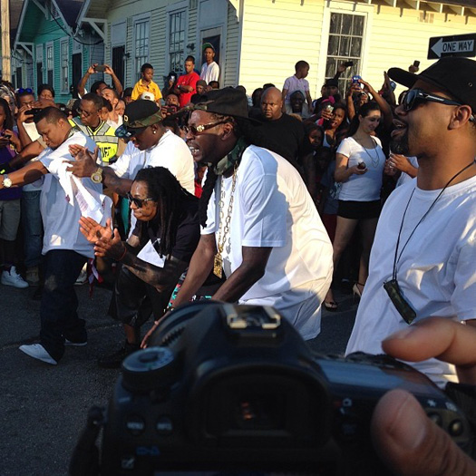 Lil Wayne On Set Of 2 Chainz Used 2 Video Shoot With The Hot Boys