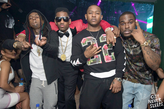 Lil Wayne Celebrates New Years At IVY Nightclub With Christina Milian & Fabolous