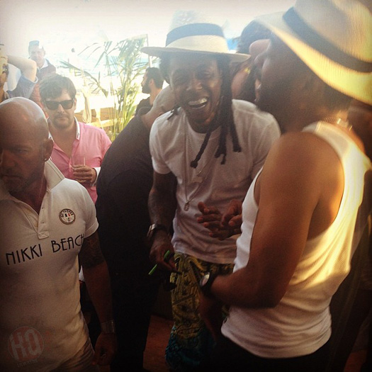 Lil Wayne Gets Turned Up At Nikki Beach In Cannes France