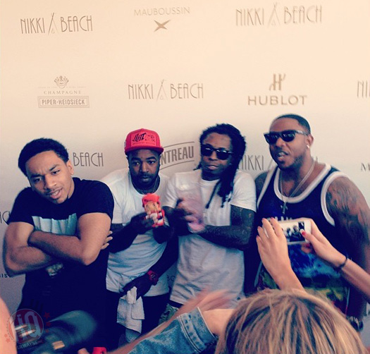 Lil Wayne Gets Turned Up At Nikki Beach In Cannes France