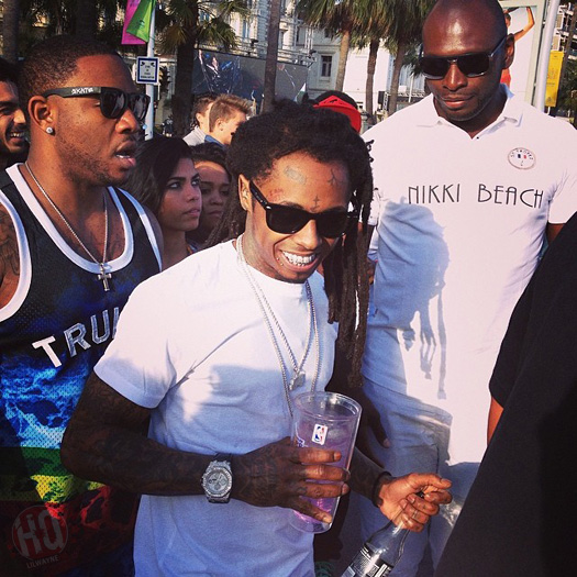 Lil Wayne Gets Turned Up At Nikki Beach In Cannes France