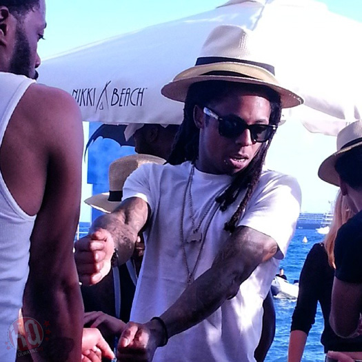 Lil Wayne Gets Turned Up At Nikki Beach In Cannes France