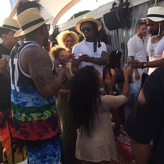 Lil Wayne Gets Turned Up At Nikki Beach In Cannes France