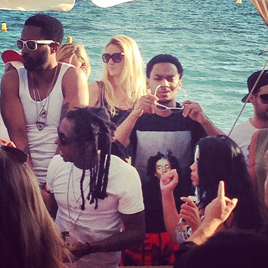 Lil Wayne Gets Turned Up At Nikki Beach In Cannes France