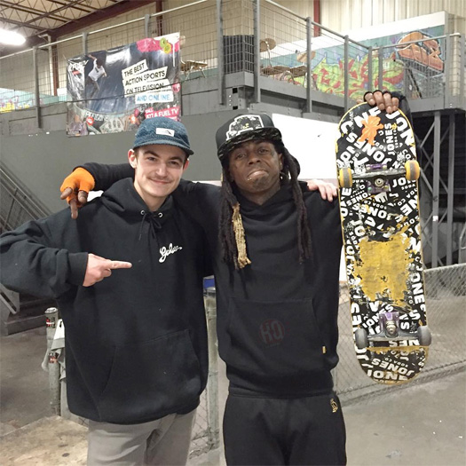 Lil Wayne Hits Up Ollies Skatepark In Kentucky For A Skating Session