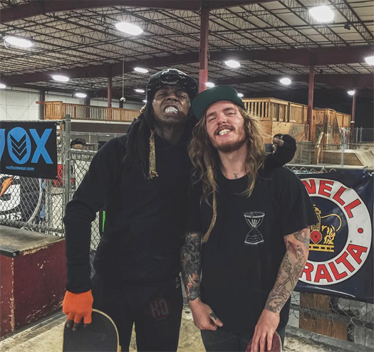 Lil Wayne Hits Up Ollies Skatepark In Kentucky For A Skating Session