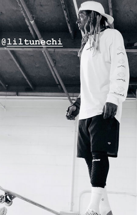 Lil Wayne Has An Overnight Skating Sesh In North Hollywood