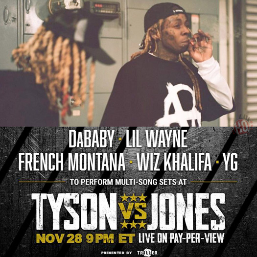 Lil Wayne To Perform Live At The Mike Tyson vs Roy Jones Jr Boxing Event