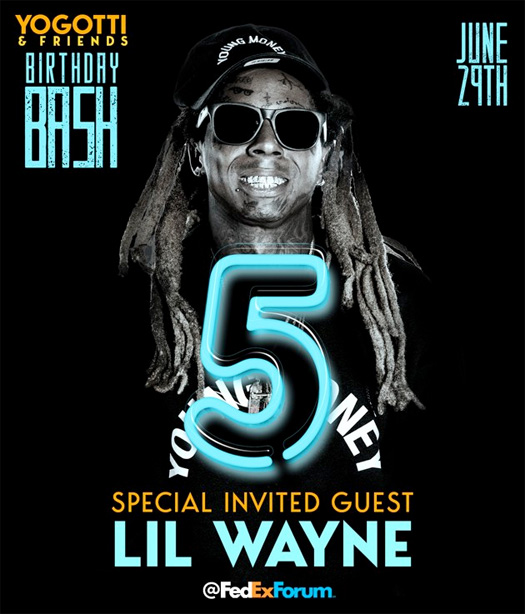 Lil Wayne To Perform Live At Yo Gotti's 5th Annual Birthday Bash In Tennessee