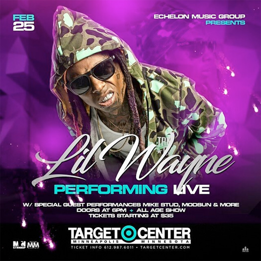 Lil Wayne To Perform Live At The Target Center In Minneapolis Minnesota