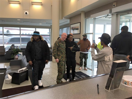 Lil Wayne Got Off His Private Plane To Pay Respect To 30 US Military Men