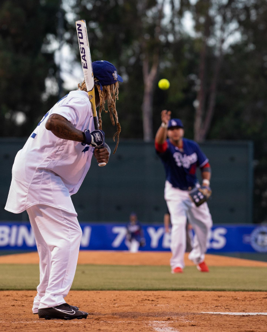 Lil Wayne Plays In The Jackie Robinson Celebrity Softball Game